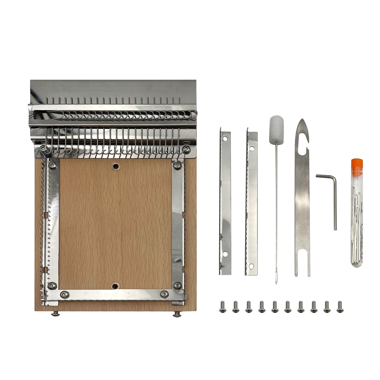 Piceioep Permanent Crafting Tool Constructed of Metal and Beechwood Providing Longevity Home Workshops for Enthusiasts Beech Wood Knitting Addition Beech Wood Knitting Addition