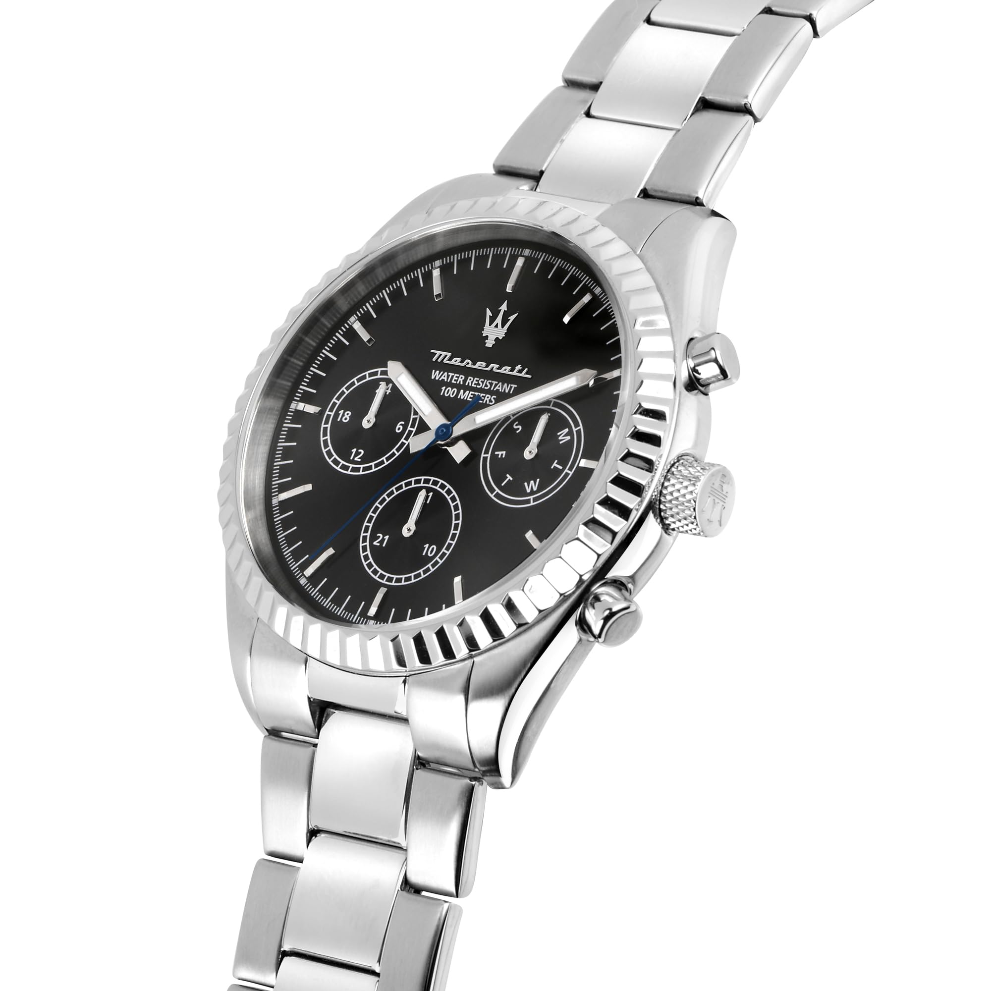 Maserati Reloj para Hombre, Colección Competizione, en Acero Inoxidable, con Correa de Acero Inoxidable - R8853100023