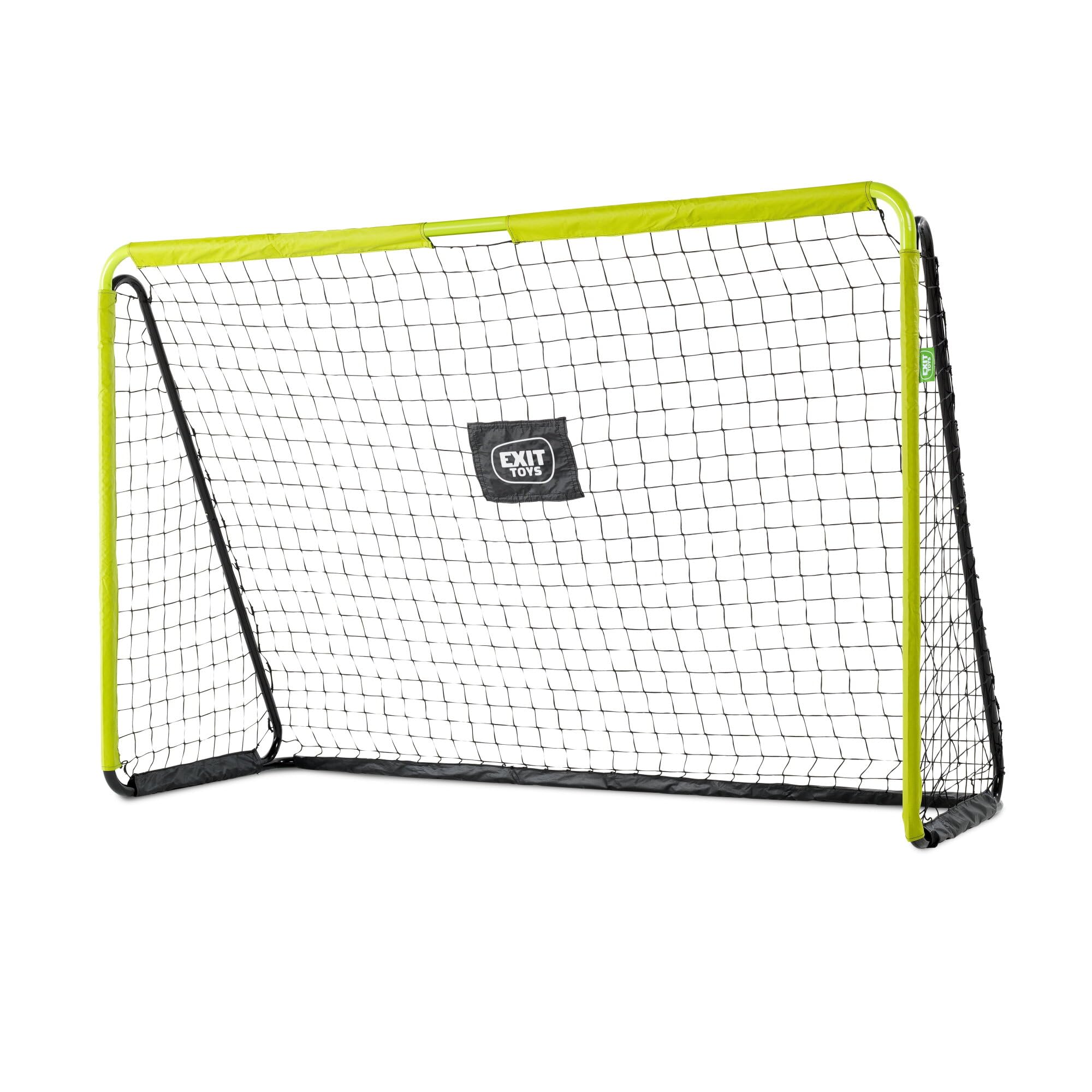 EXIT Toys But de Football en Acier Tempo - Inclus avec des Ancres - Résistant à la Rouille - pour Le Jardin - Entraînez Vos Compétences au Football - 240x160cm - Vert/​Noir