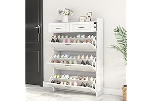 3 Doors 2 Drawers Shoe Cabinet for Entryway