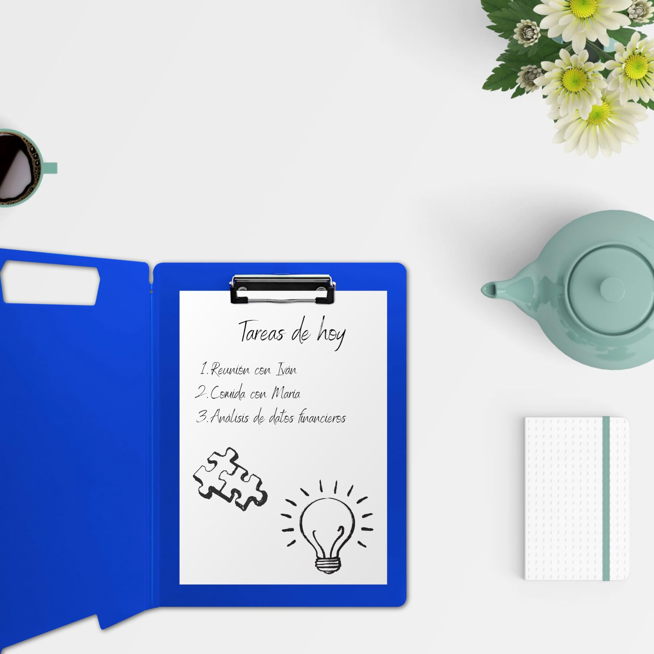 Raylu Paper - Porte Bloc A4 Avec Pince Résistante Et Couverture