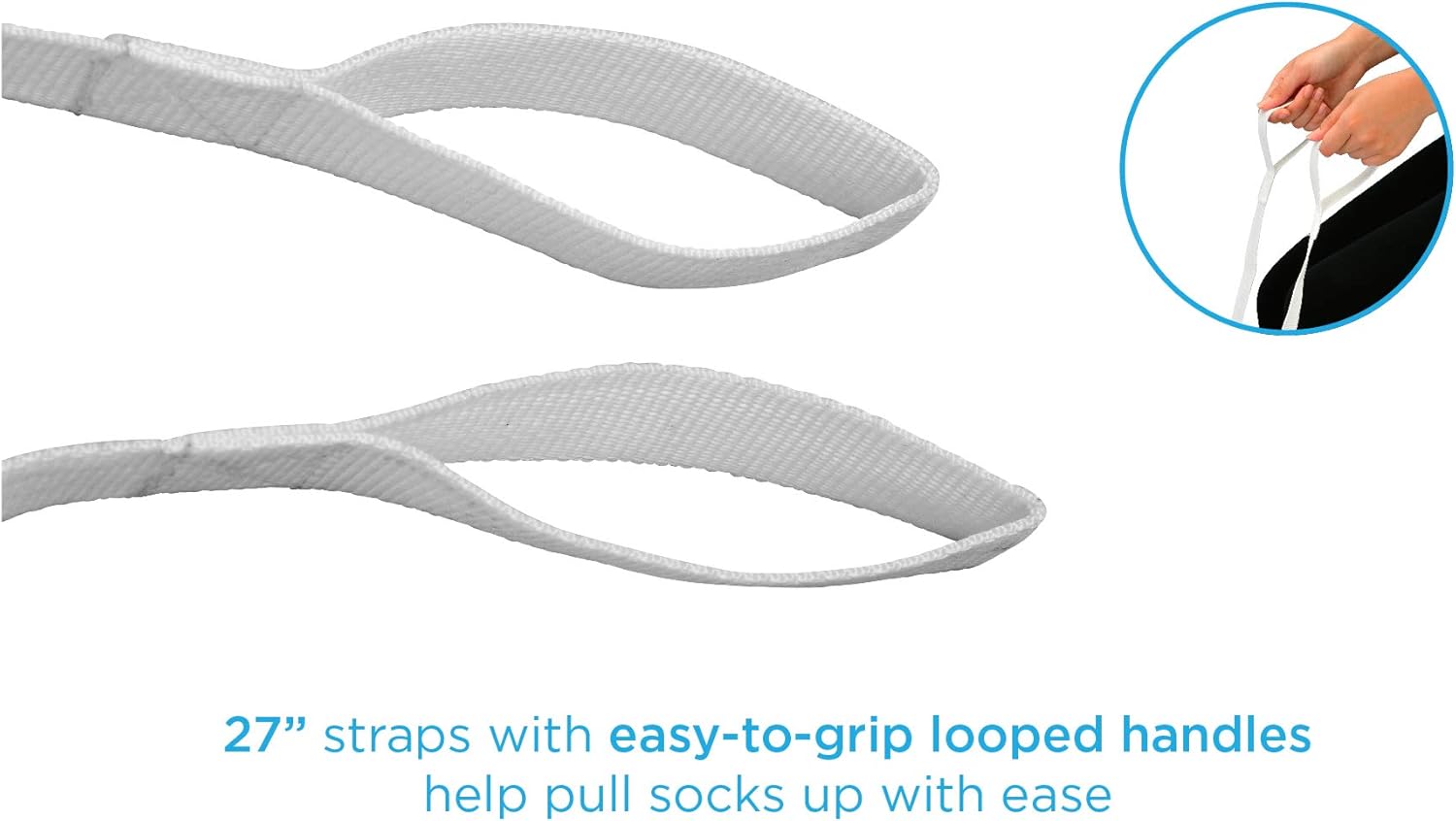 NOVA Sock & Stocking Aid, Soft Terry Cloth & Flexible, Easy to Use with Pull Up Straps : Health & Household