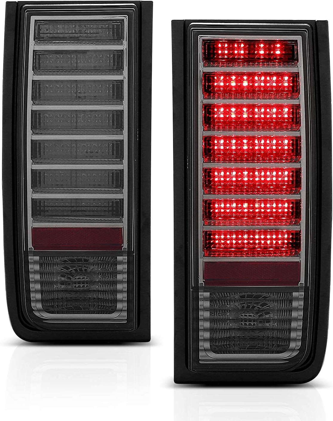 AmeriLite Smoke Replacement LED Tail Lights For Hummer H2 - Passenger and Driver Side