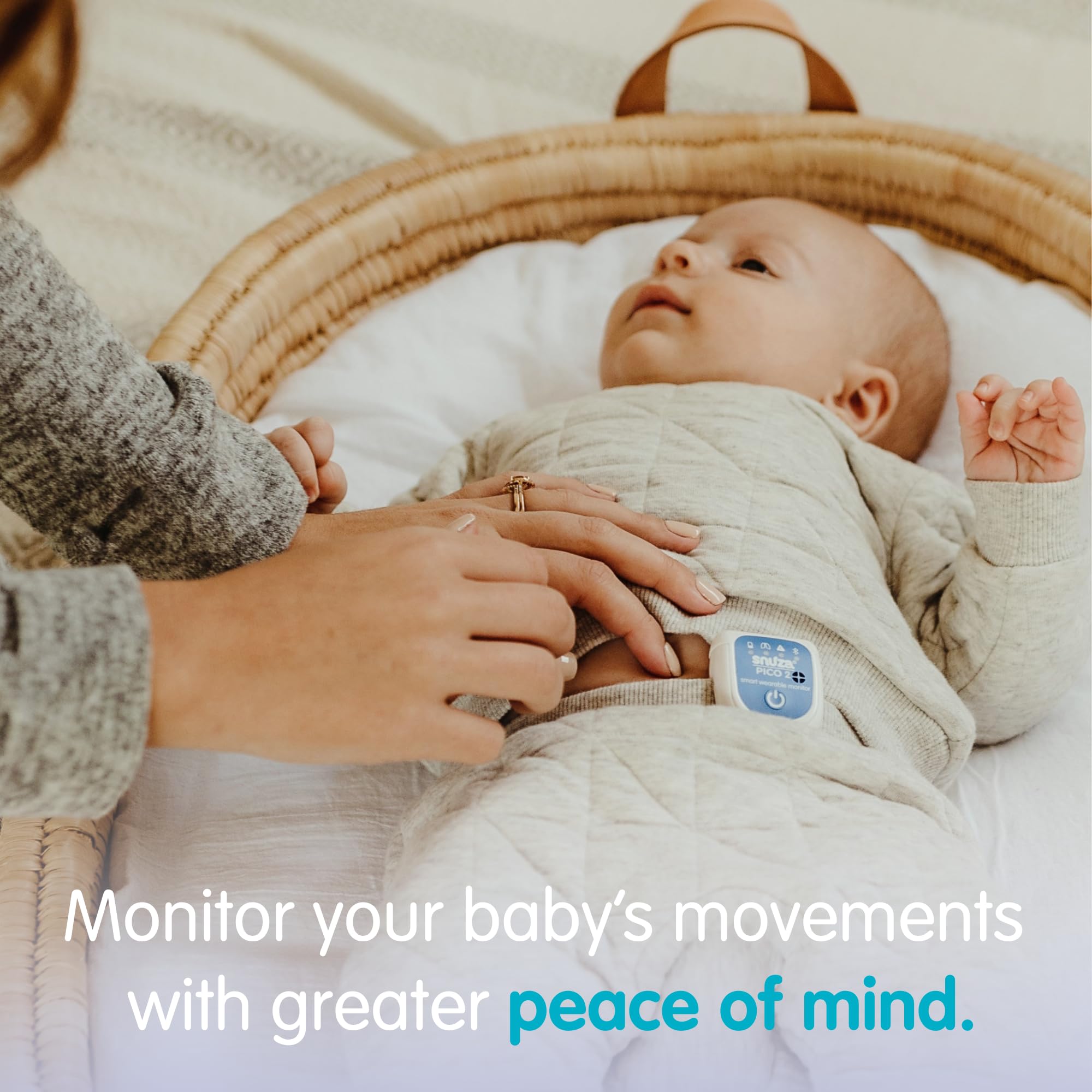Snuza Pico 2 - Smart Sleep Monitor, Blue and white - Image 3