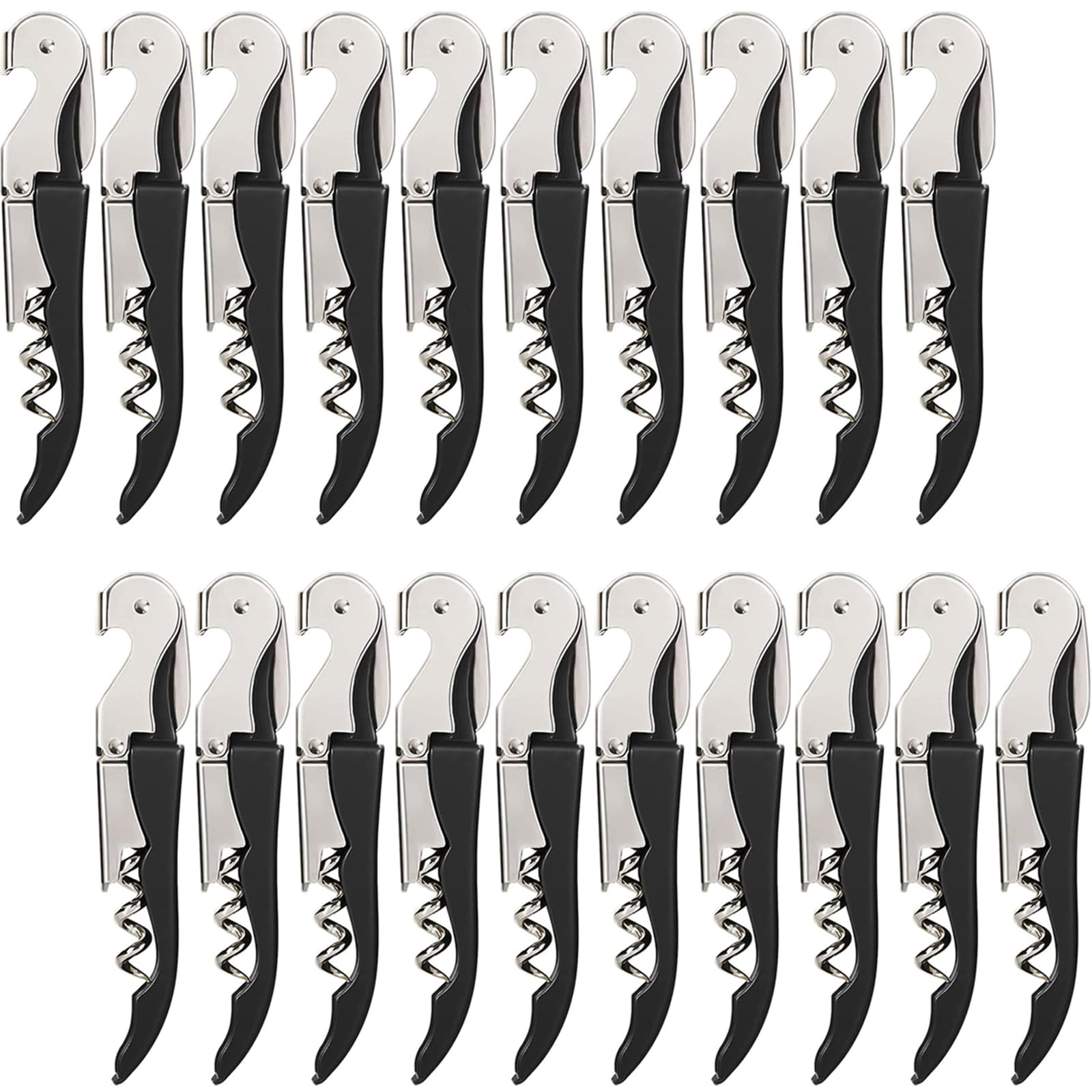 - HYZ Wine Opener Bulk 20Pack for Bartender, Professional Waiter Corkscrew Wine Key for Servers,Wine Bottle Opener Double Hinged, Wine Accessories Set for Party Favor, Black