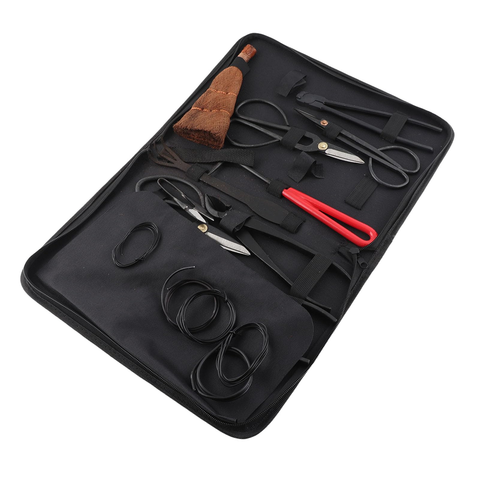 Juego de Herramientas para Bonsái, Tijeras de Podar de Acero Al Carbono, Kit de Rastrillo para Amantes del Jardín, 11 Piezas