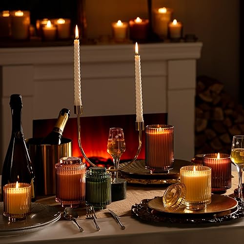 Miniatura 6 de LA JOLIE MUSE Vela de eucalipto y salvia alpina, velas perfumadas para el hogar, regalos de velas para mujeres y hombres, vela en tarro de cristal,