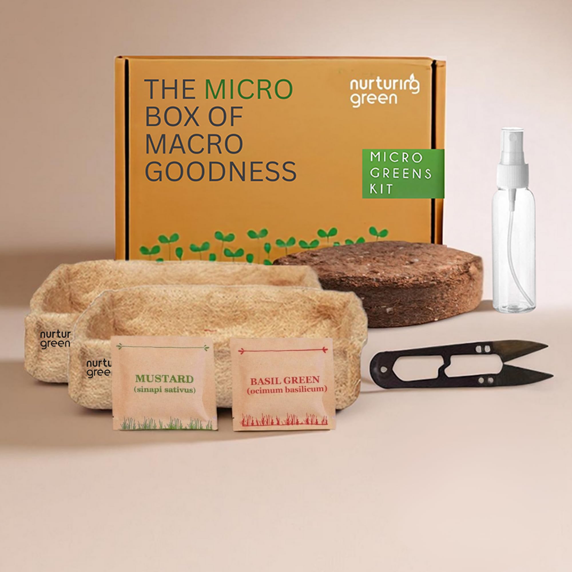 Nurturing Green® DIY Microgreens Kit | Basil & Mustard Seeds | Grow Healthy Greens-image-22