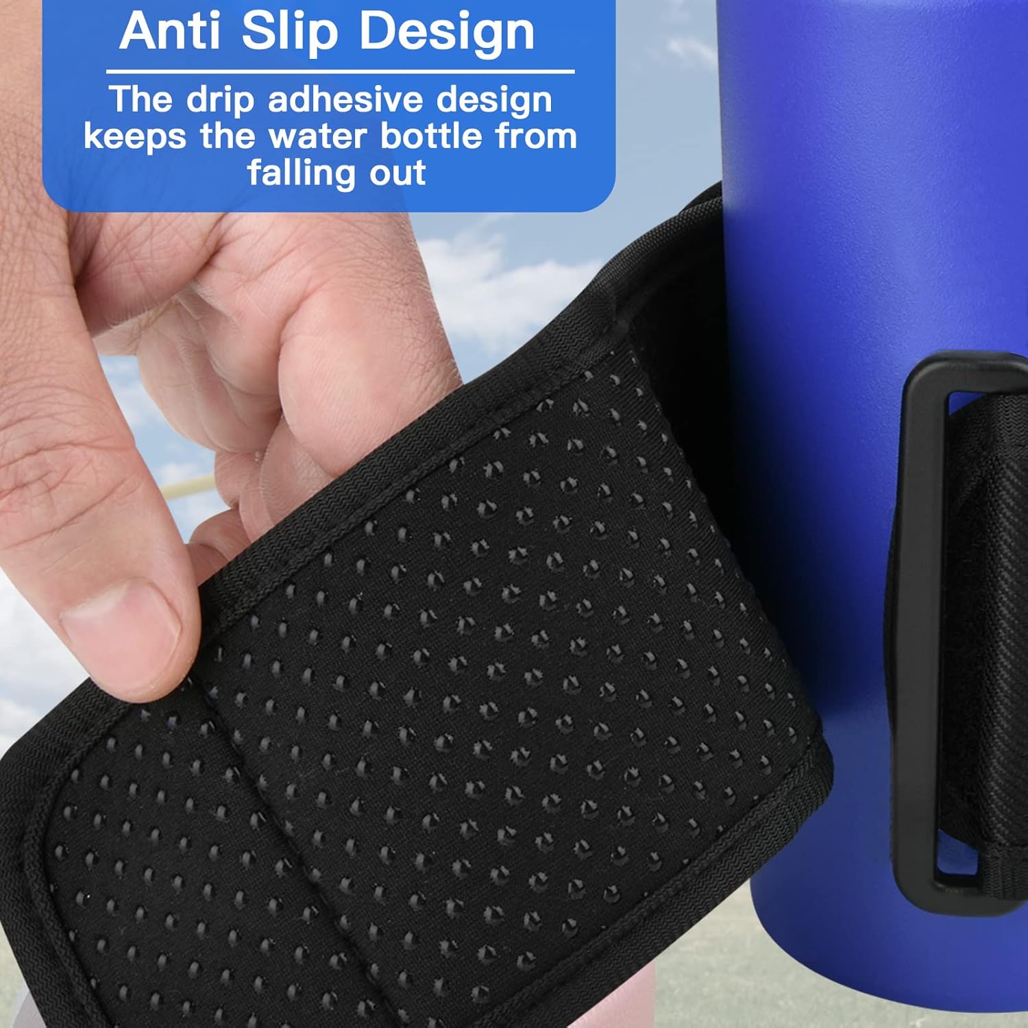 Xxerciz Water Bottle Holder with Strap for Owala FreeSip 24oz, Hydro Flask, Cirkul, Yeti, Stanley Flip, Water Bottle Strap Sling for Travel Walking Curise (Bottle Not Included) - Image 5