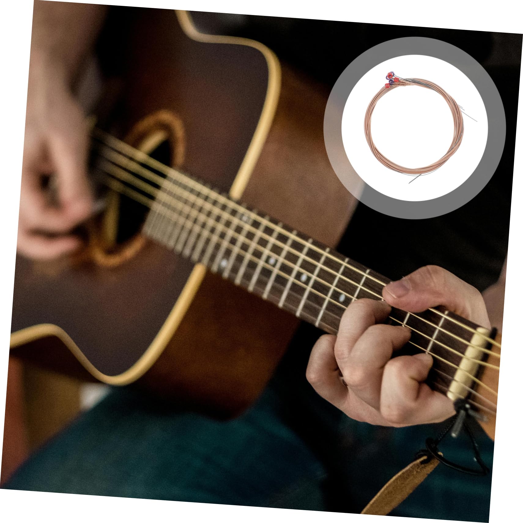 ifundom 30piezas Cuerdas De Guitarra Folk De Metal De Reemplazo Para Guitarras Acústicas Resistencia y Sonido Accesorios De Música Profesional