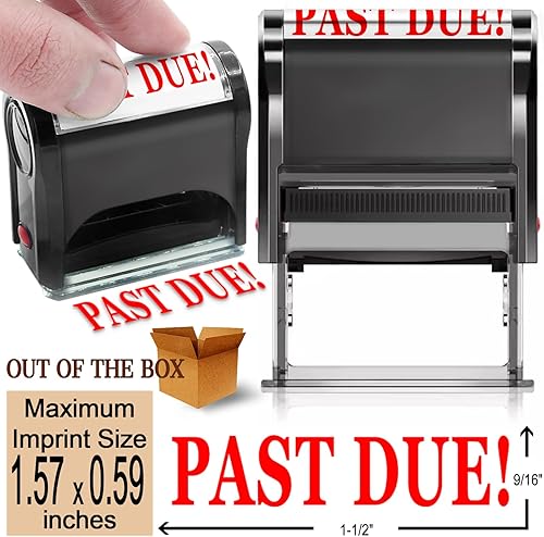 Miniatura 1 de Bertiveny Sellos vencidos de oficina Sellos de oficina Sellos autoentintados personalizados para suministros comerciales, sellos de goma