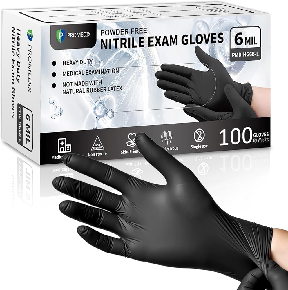 Amazon.com: PROMEDIX P 6 Mil Nitrile Exam Gloves, Powder-Free