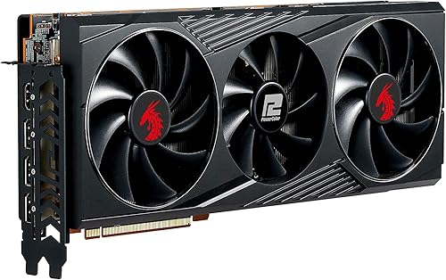 Tarjeta gráfica para juegos PowerColor Red Dragon AMD Radeon RX 6800 con memoria GDDR6 de 16 GB, con tecnología AMD RDNA 2, Raytracing, PCI Express