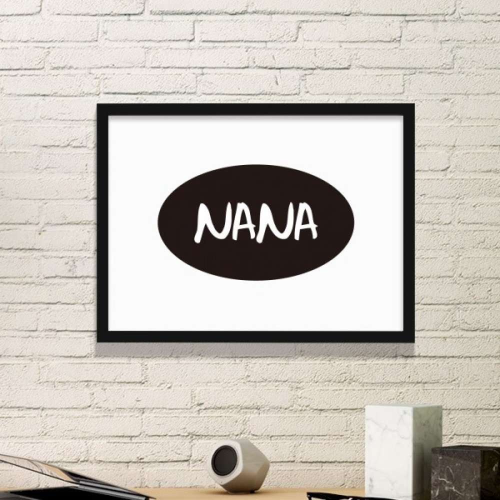 Cadre photo grand-mère avec motif de lettres anglaises et stickers noirs