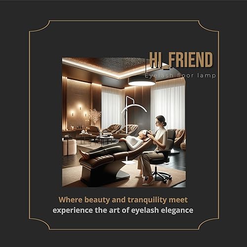 Miniatura 4 de Hi_friend Lámpara de pie LED de pestañas lámpara de media luna para extensión de pestañas iluminación para belleza cuidado de la piel pestañas cejas