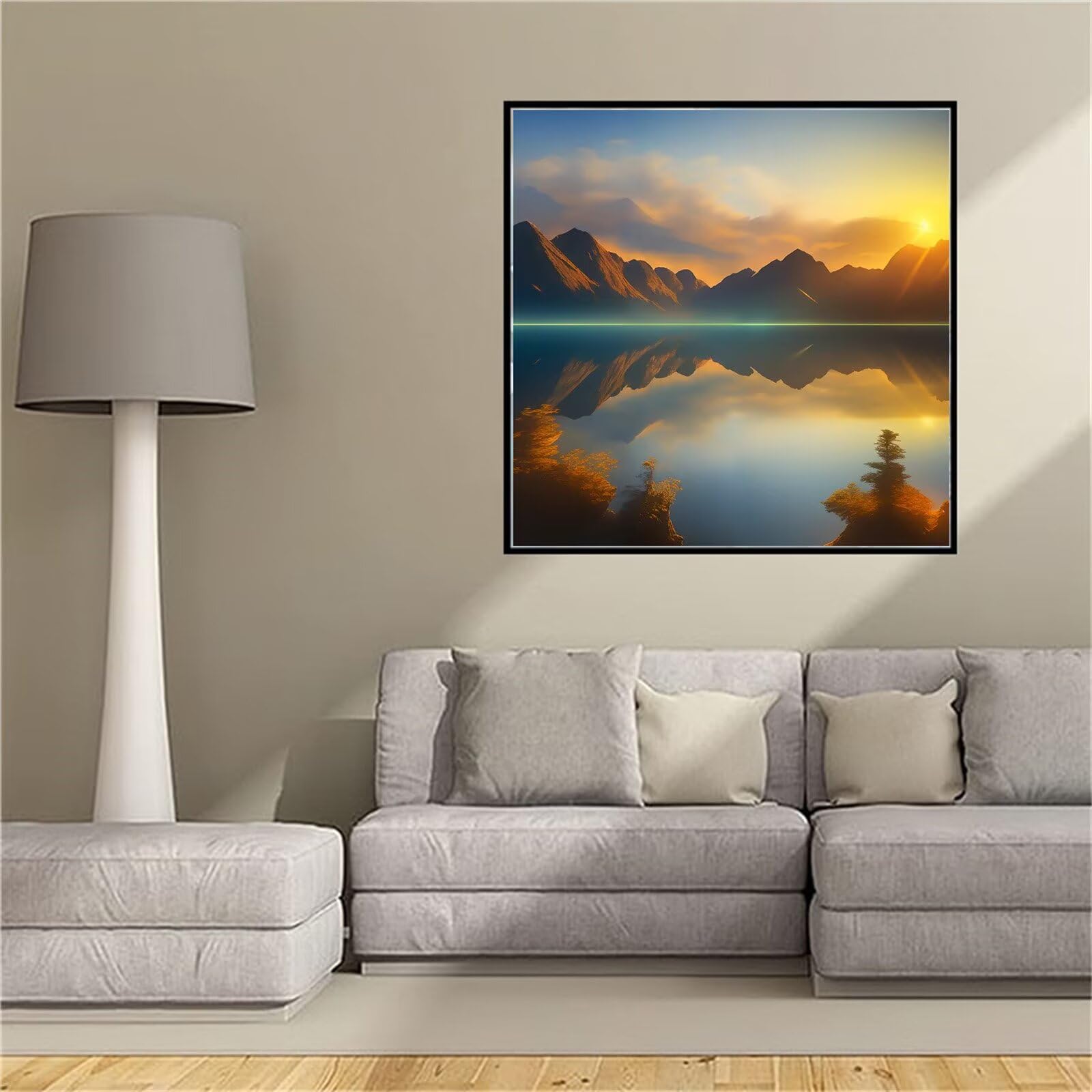 Peinture diamant crépuscule 75x75cm broderie pour adulte