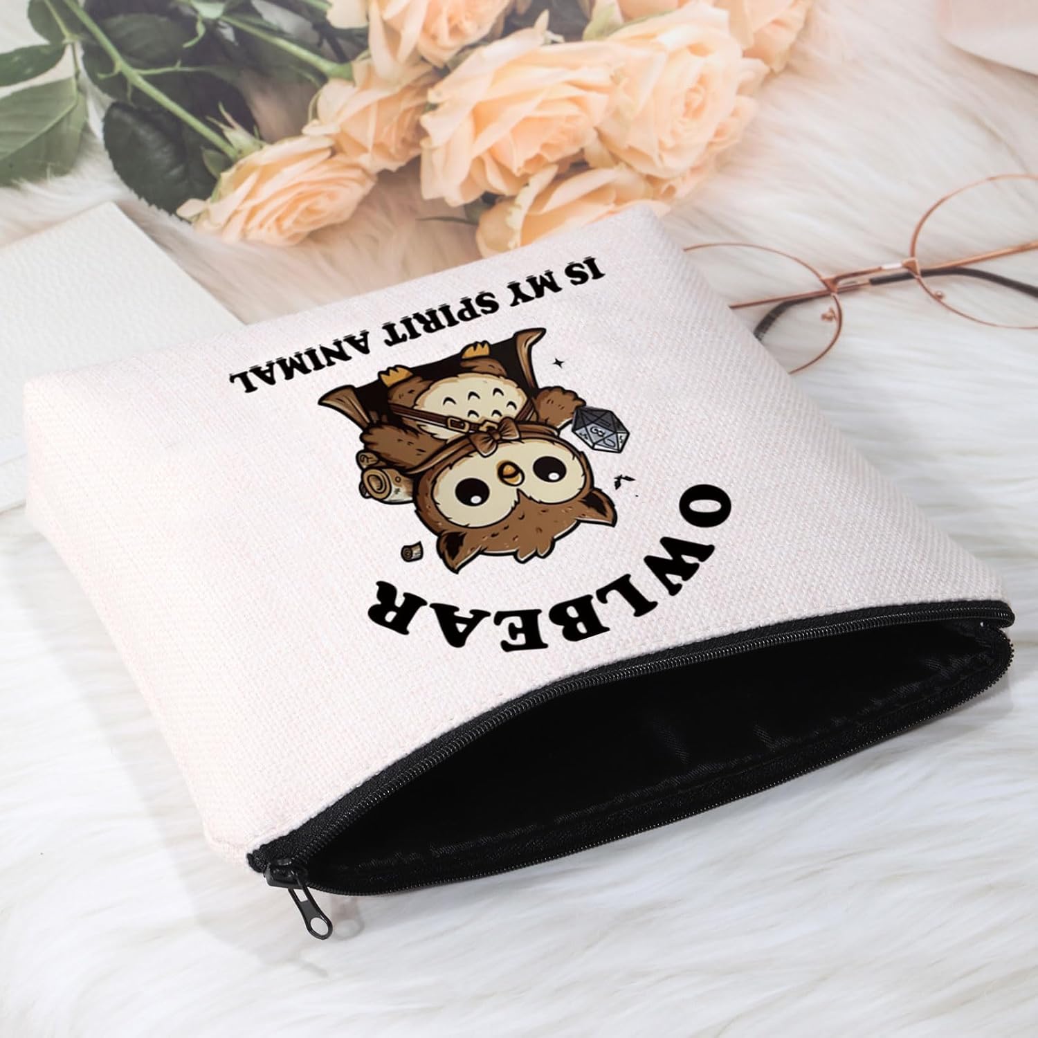 POFULL BG3 Gift Game Gift Owlbear Is My Spirit Animal Makeup Zipper Pouch Bag - Image 3