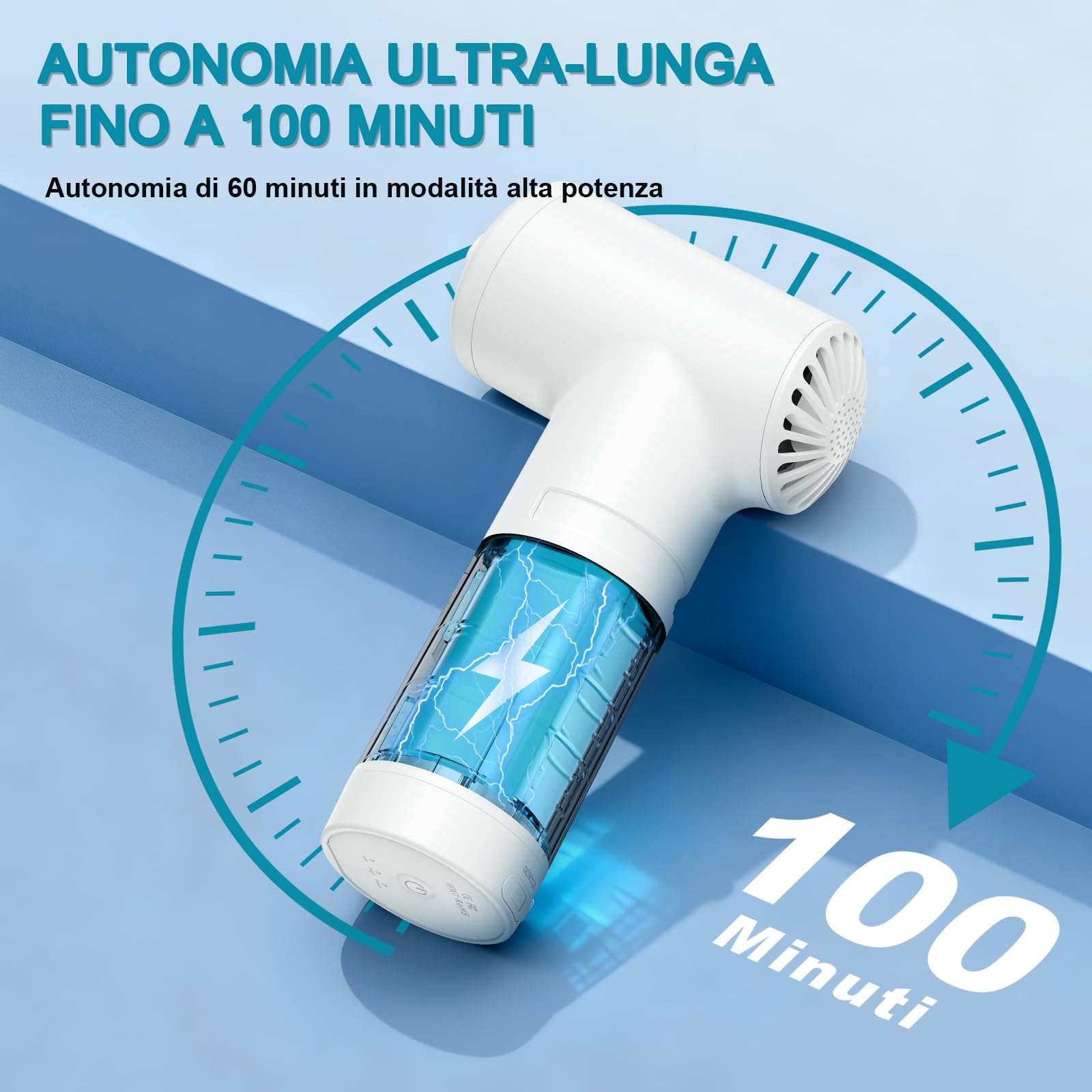 Getto Spa per Vasca, Fornisce Un'intensità di Massaggio di 65 kPa, Getto Idromassaggio Ricaricabile con Modalità Bolle, per Bagno Schiuma e Massaggio, Ideale per Relax (Bianco)