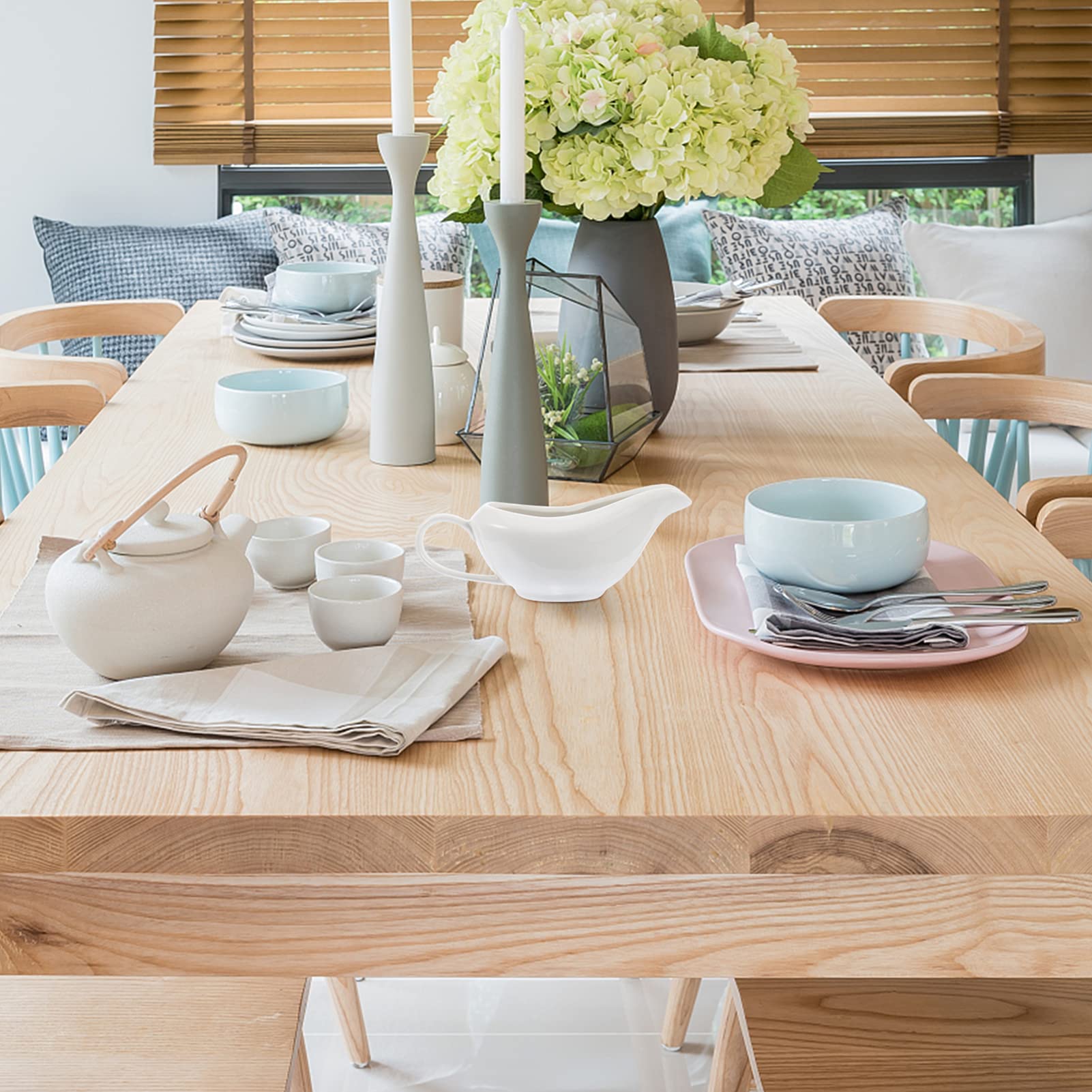 Cabilock Ceramic Gravy Boat Sauce Jug Gravy Bowl Sauce Dipping Bowl Porcelain Appetizer Dessert Plate for Salad Soy BBQ Tomato Sauce