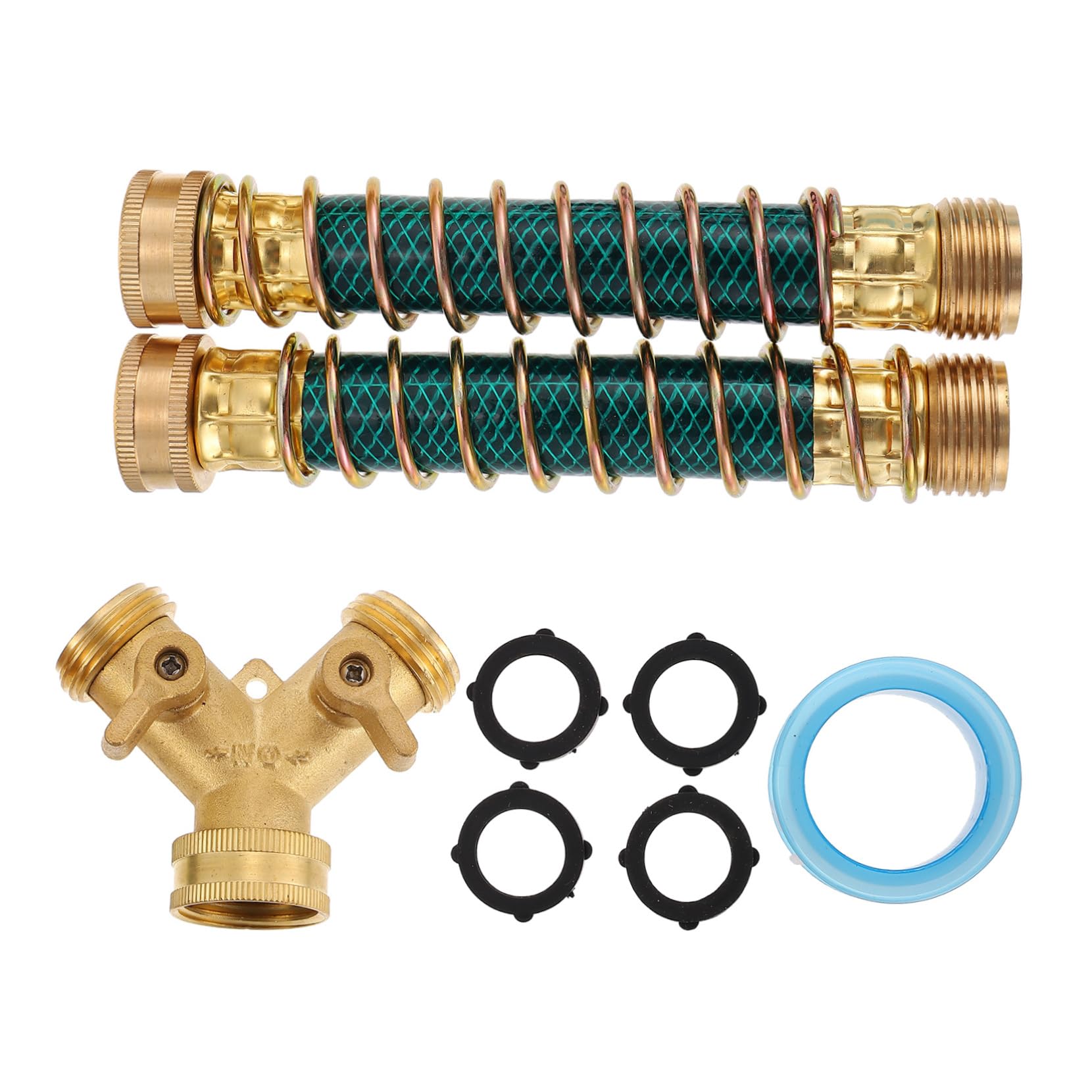 GANAZONO Adattatore a Y per Rubinetto e Tubo da Giardino in Rame, Connessione Senza Perdite, Antiruggine, | Acqua e Pressione Lavatrice, Montaggio, Giunzione senza Perdite, Accessorio per Irrigazione