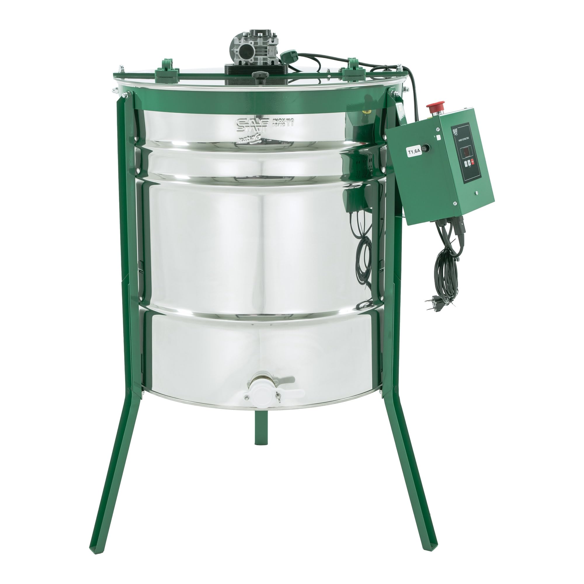 SAF Natura Honigschleuder elektrisch radial | 20 Waben | Dadant US Rahmen | 12 x Langstroth Rahmen | intuitive Steuerung | Edelstahl | Imkereibedarf | MITO