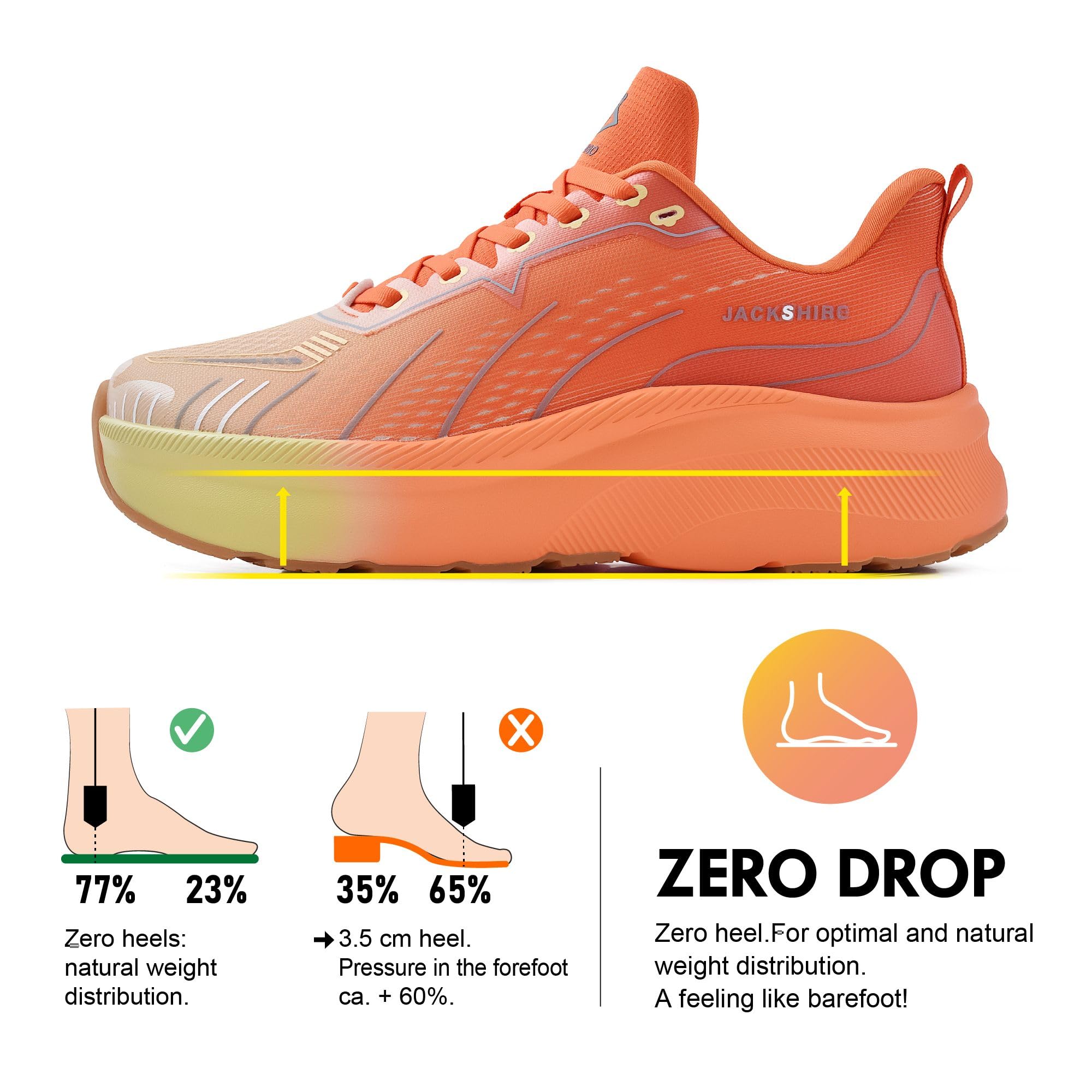 JACKSHIBO Zapatos deportivos para hombre, manos libres, puntera ancha, con soporte de arco, tenis anchos para correr, caminar, tenis, atletismo, fascitis plantar, zapatos ortopédicos con amortiguación