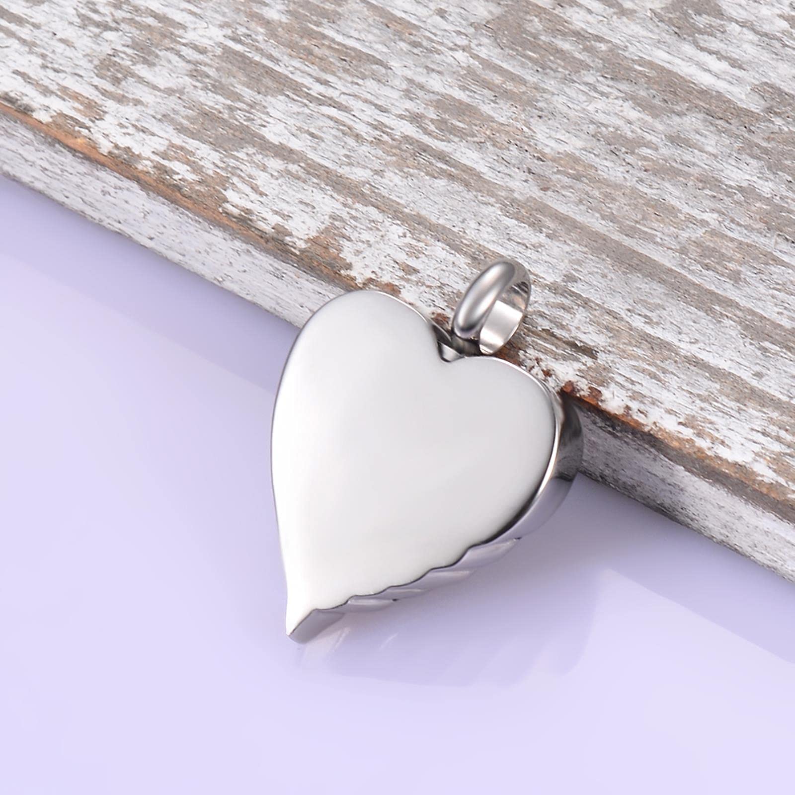 Urne in acciaio inossidabile le tue ali erano pronte il mio cuore non era collana commemorativa ceneri gioielli di moda ciondolo cremazione ricordo  36