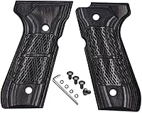 Vista 8 de Guuun Empuñadura de madera para Beretta 92/96 de tamaño completo 92FS Grips, panel de mango de pistola compuesto de madera