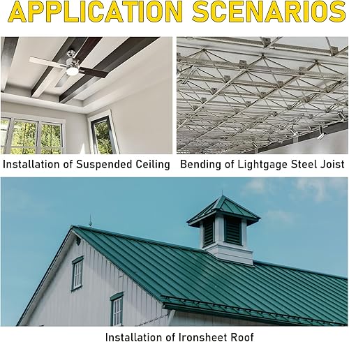 Miniatura 6 de Socpuro Cosmética manual de chapa, 6 pulgadas de mandíbula recta herramienta dobladora de chapa metálica con mango antideslizante herramienta para