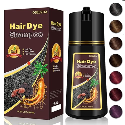Champú de tinte para el cabello borgoña 3 en 1, tinte de burbujas para plantas más simple y natural con acondicionador, champú de color rojo disponible en Yaxa Colombia