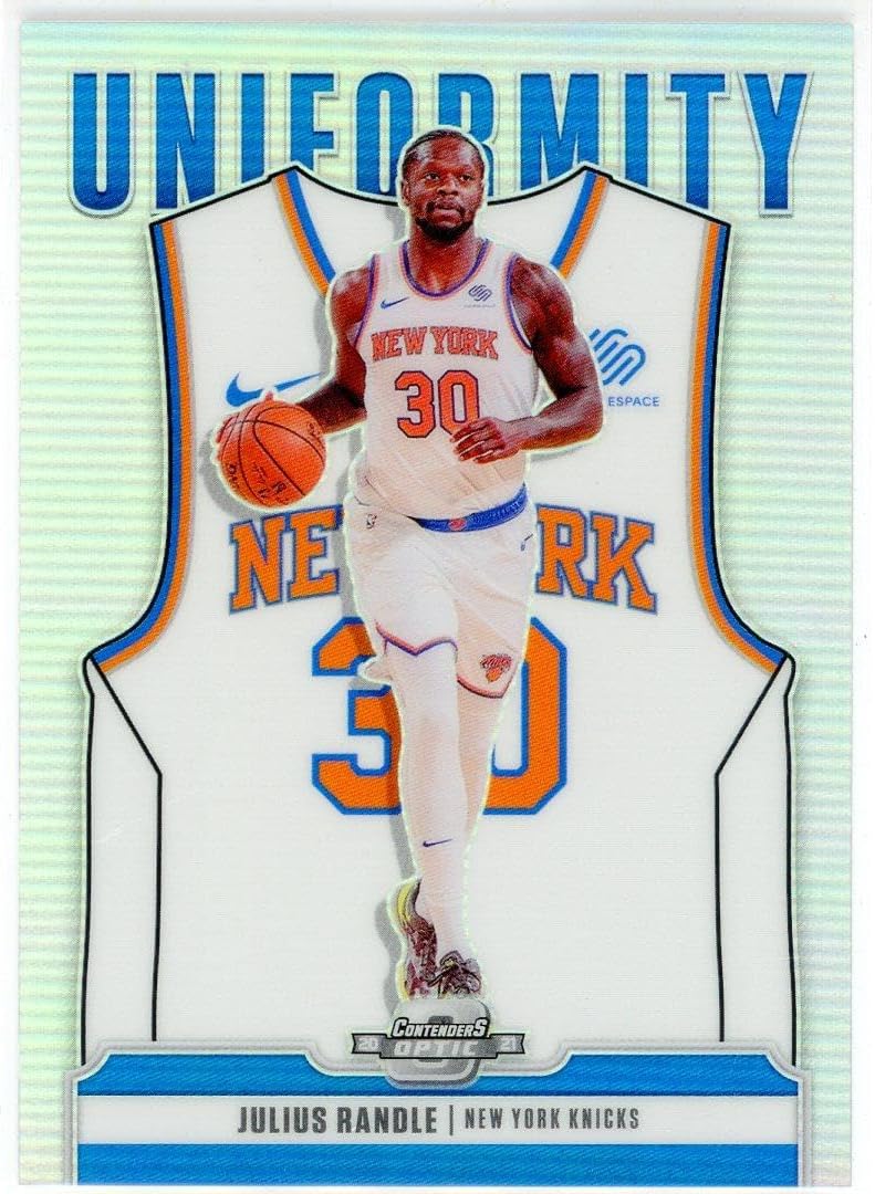 Julius Randle 2020-21 Panini Contenders Optic Uniformity Silver Prizm Card #8 - Unsigned Basketball Cards