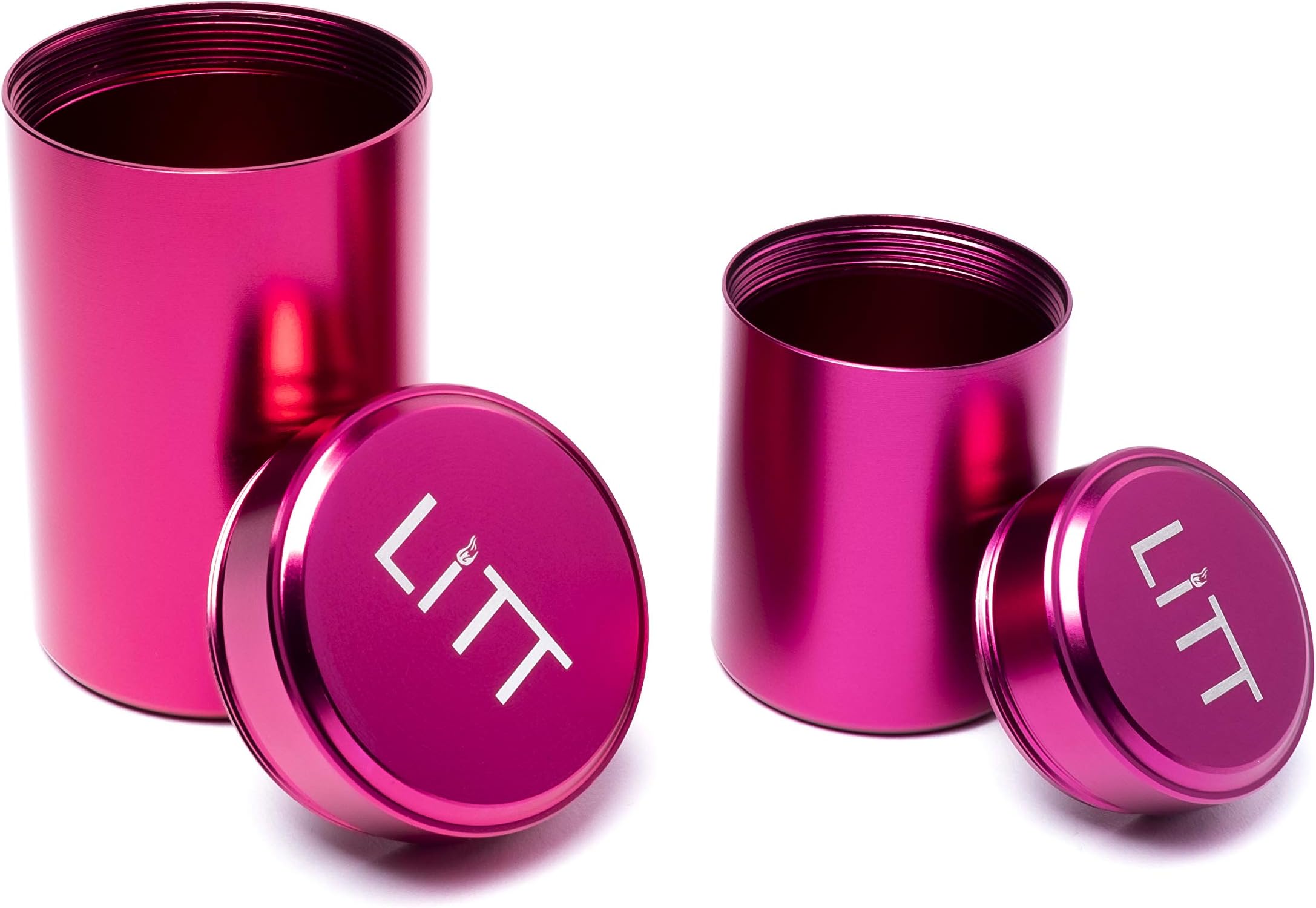 LiTT Stash Storage Metal Tub - Twin Pack (9 & 6.5 cm), Airtight Aluminium