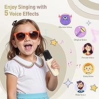 Vista 4 de Máquina de karaoke para niños, regalos de karaoke para niñas de 4, 5, 6, 7, 8, 9, 10, 12 años o más, fiesta de cumpleaños, 4 a 12 años, juguetes