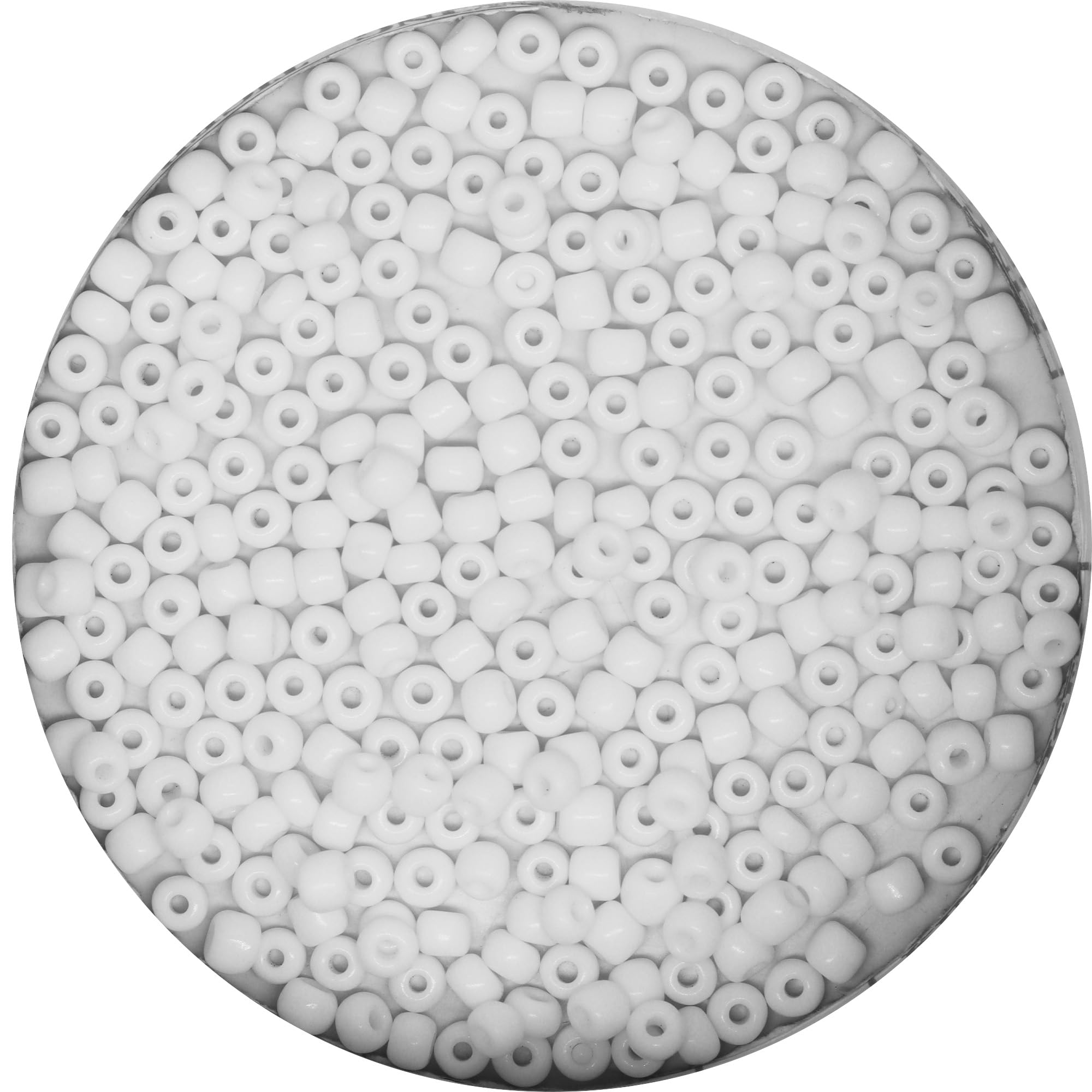 pson 1200pcs 4mm Glass Seed Beads Bulk, White Craft Seed Beads Small Pony Beads, Bracelet Necklace Spacer Beads for Jewelry Making, DIY, Craft