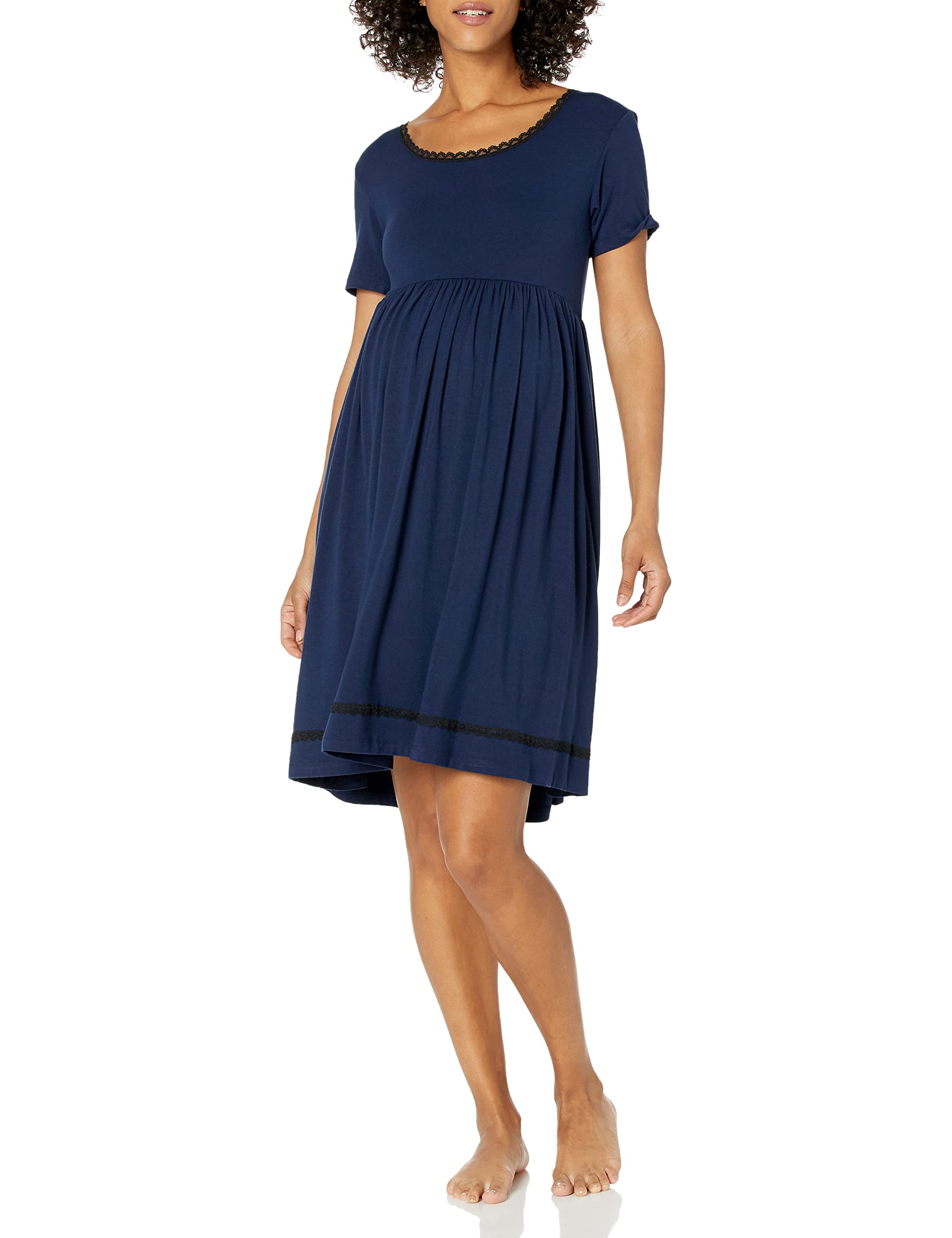 Rosie Pope Womens Maternity Pip N Vine Seamless Dress Navy