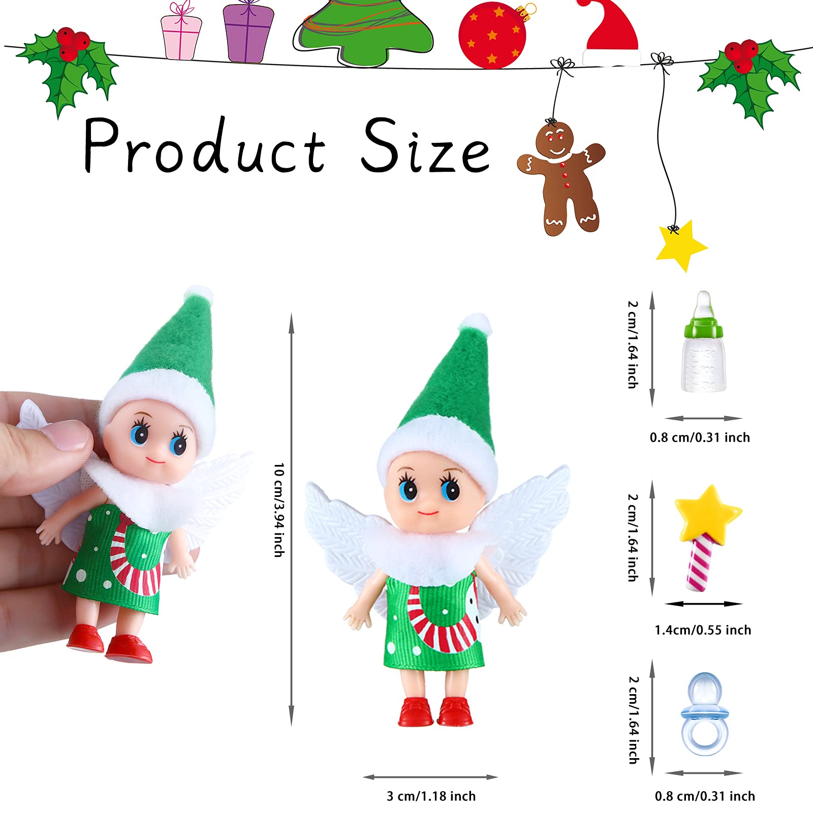 Christmas Doll Set - 20 Piece Tiny Dolls With Accessories