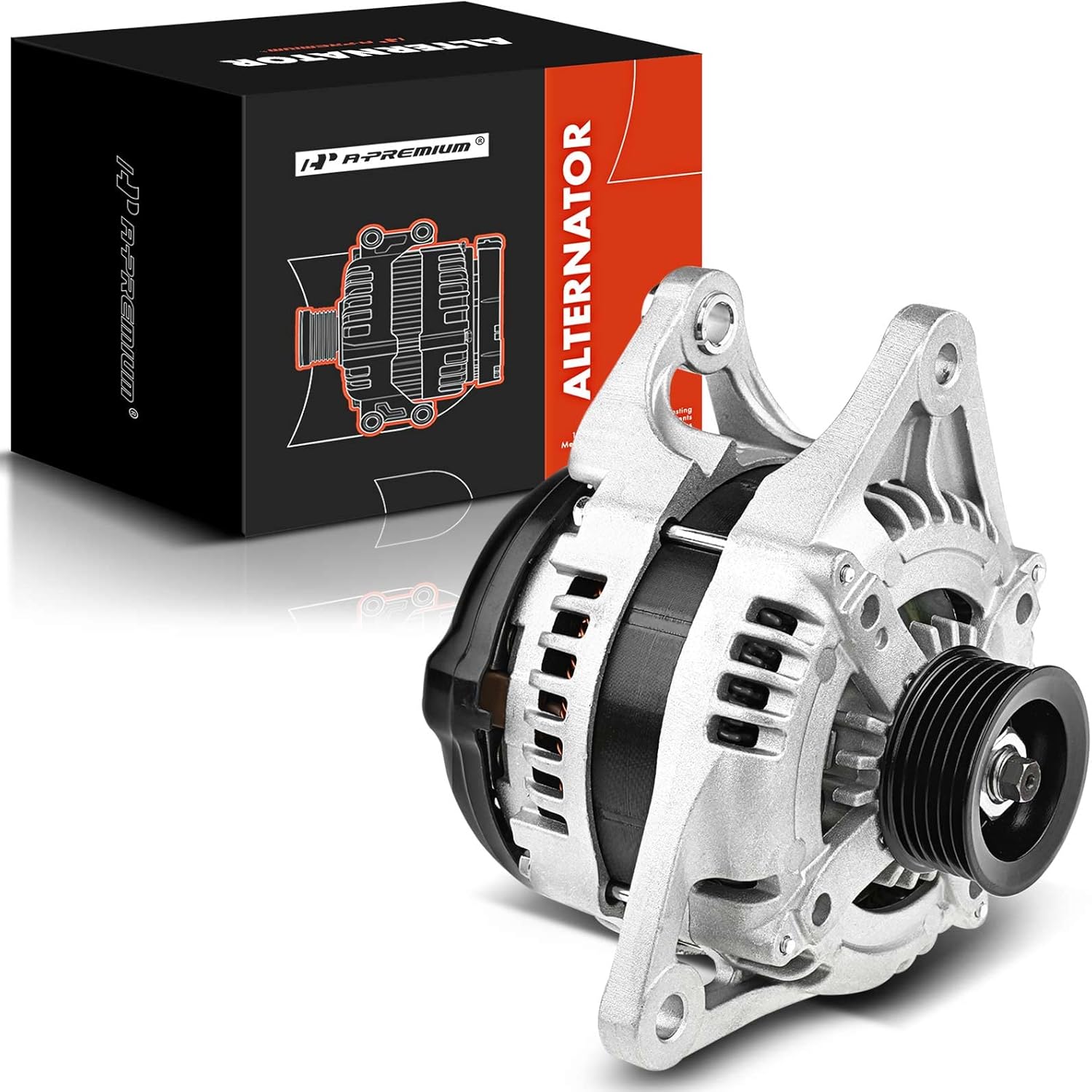 A-Premium Alternator Compatible with Chrysler 300M 2003-2004, Concorde 2003-2004 & Dodge Intrepid 2003-2004, V6 3.5L, 160Amp 12V CW 6-Groove Pulley, Replace# 4608826AA