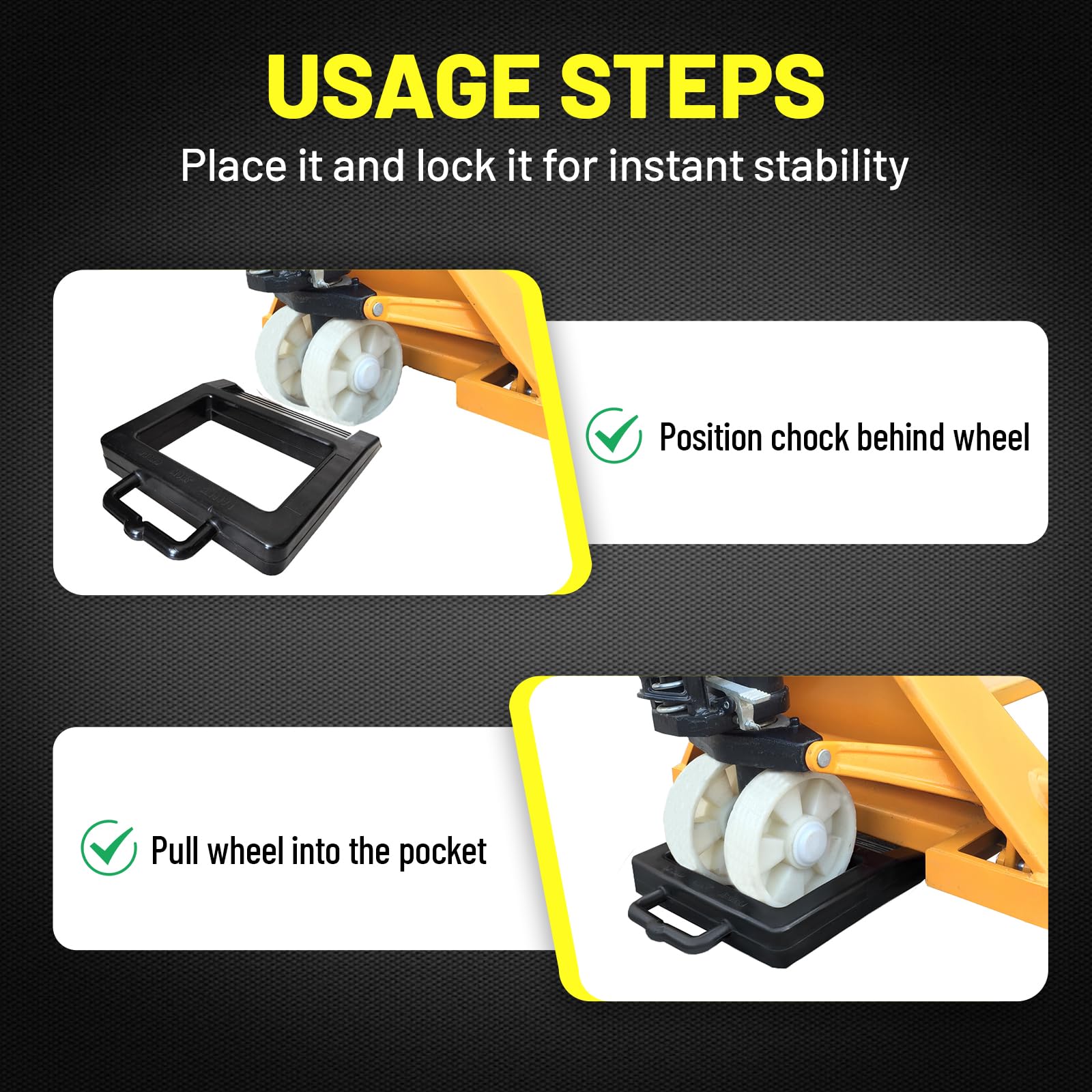 Loading Stopper Heavy Duty Wheel Stopper Heavy Duty Pallet Jack Chock – Wheel Stopper ...