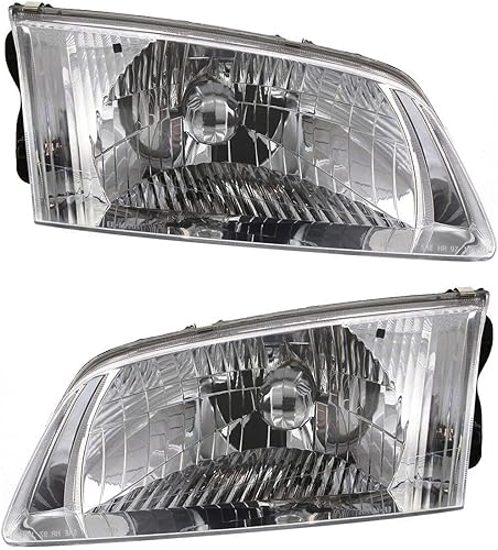 Premium Replacement Part OEM for Pair Headlights Lamps Set of 2 Left-and-Right Left & Right for Mazda 626 00-02 Index-GTR-JR998-65078