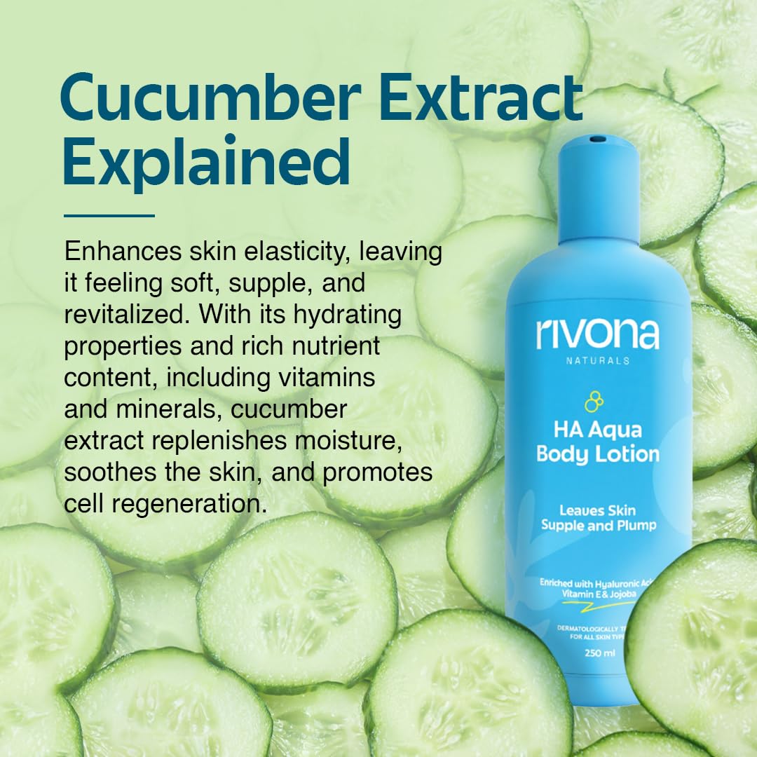 RIVONA NATURALS Hyaluronic Acid Body Lotion with Vitamin E & Jojoba |Deep Hydrating Moisturizer for Dry Skin, Lightweight, Non-Greasy, Nourishing Body Cream for Daily Skincare & Long-Lasting Moisture - Image 3