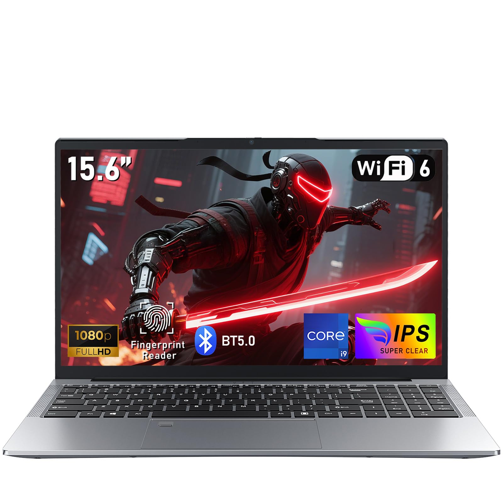 FUNYET Portatile da gioco da 15,6", Processore i9-11900H (fino a 4,9 GHz) Gamer, Portatile 32GB RAM 1TB SSD, Tastiera retroilluminata, Tipo-C, RJ45