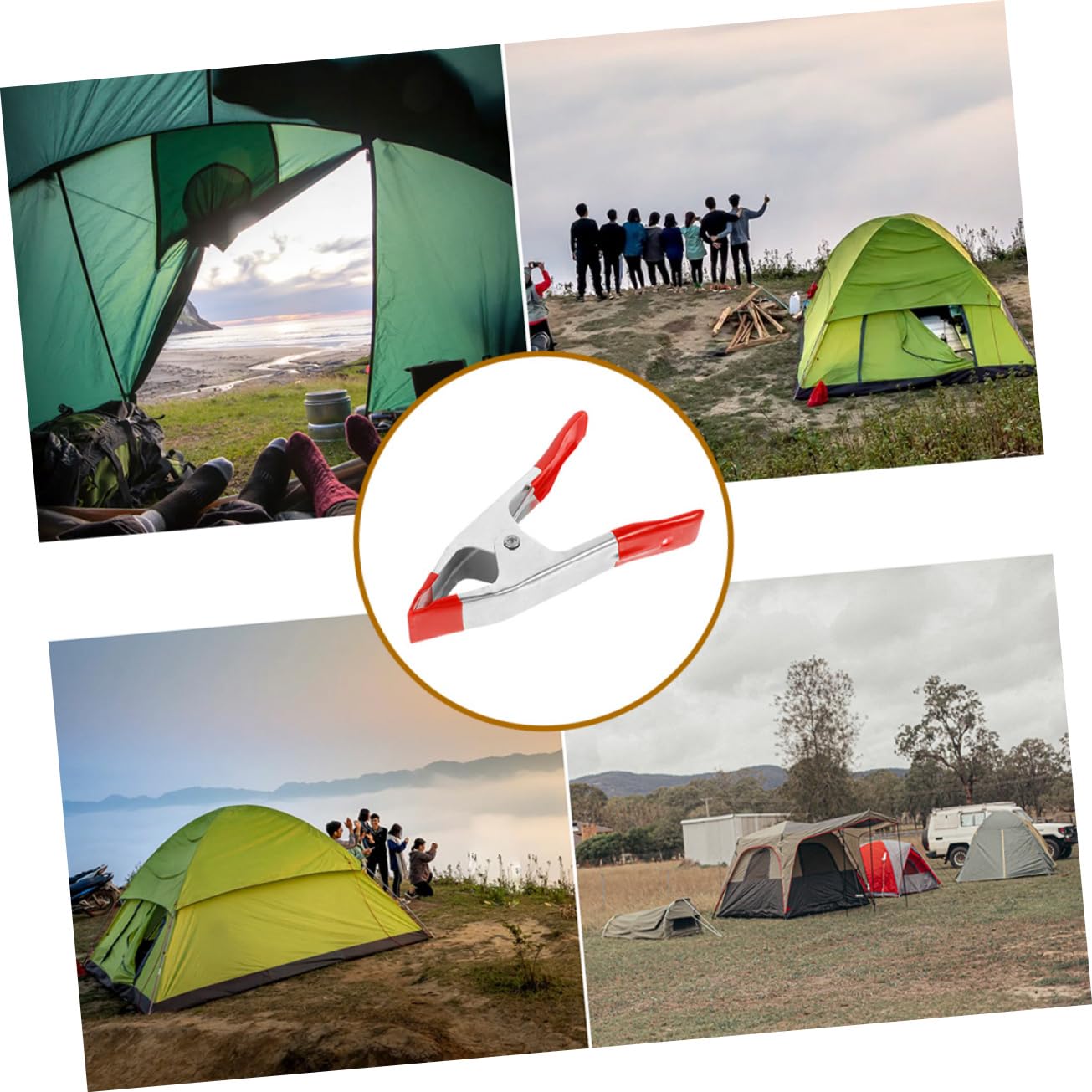 HOLIDYOYO Professional Background Stand Clips 8pcs Spring Clamp Steel for Photography Backdrop Tent