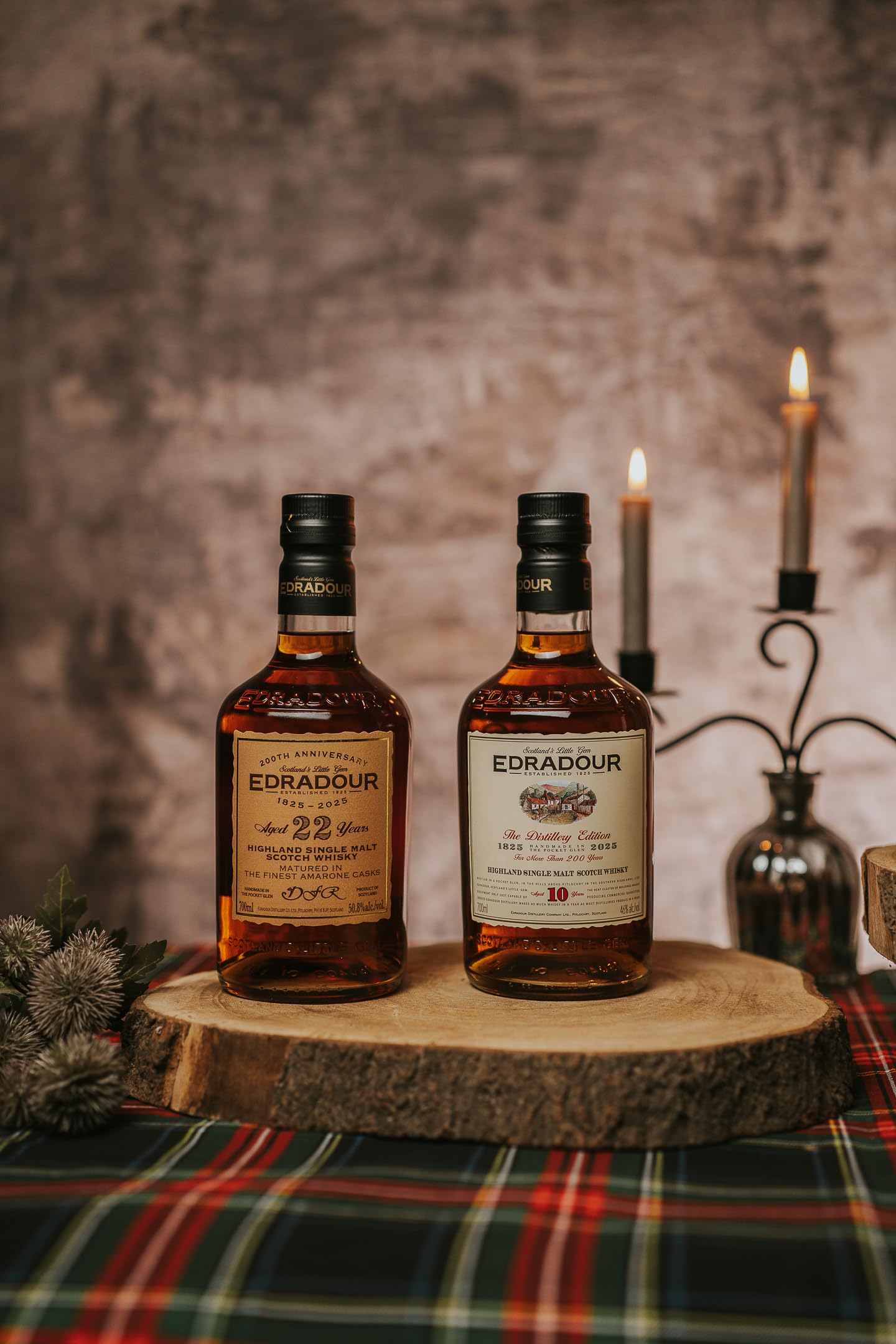 Edradour 10 Jahre Highland Single Malt Whisky – 200th Anniversary I 100% Oloroso-Sherryfässer I Nicht kühlgefiltert und ungefärbt I 46% Vol. I 700 ml