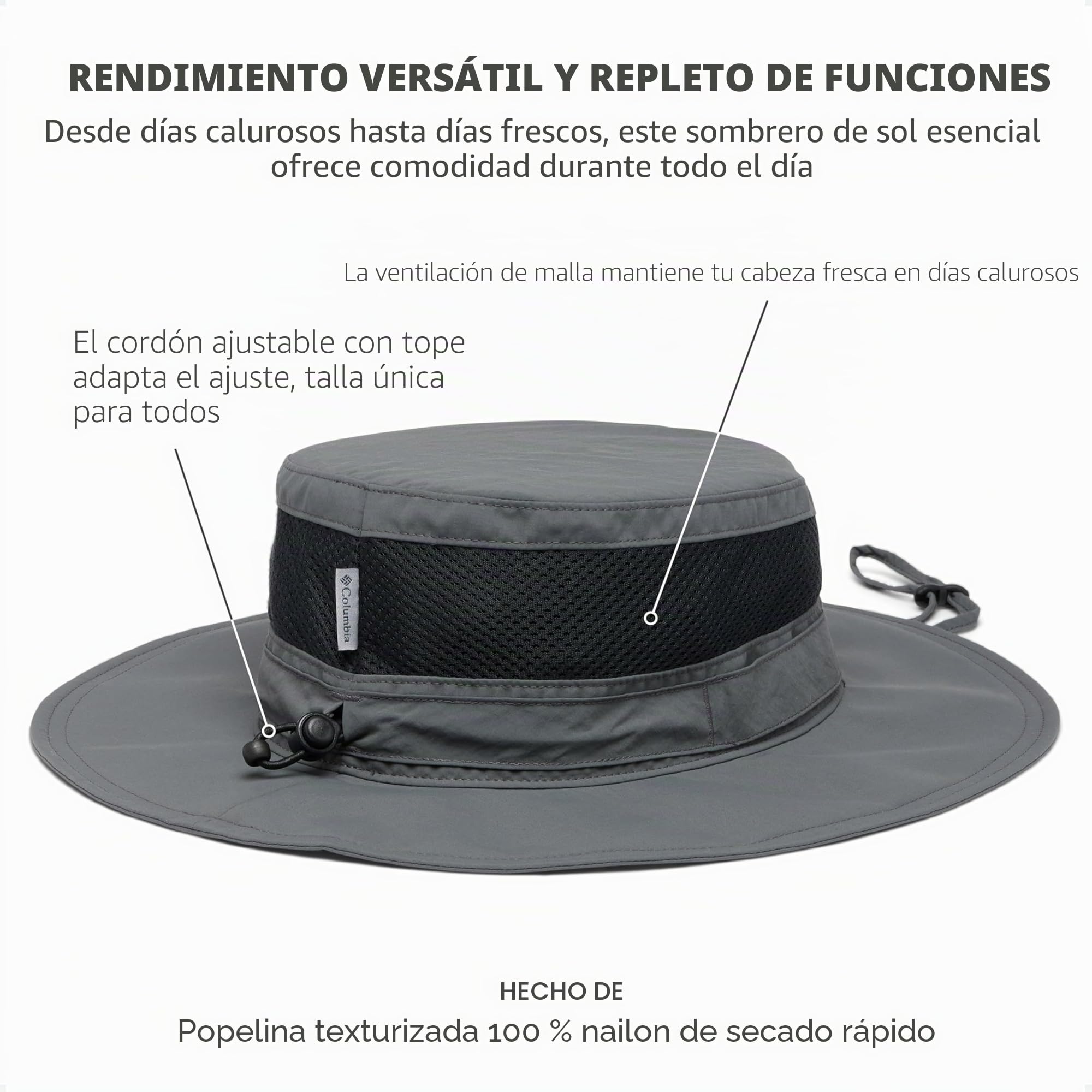 Columbia Bora Bora Booney, Sombrero De Verano para Unisex