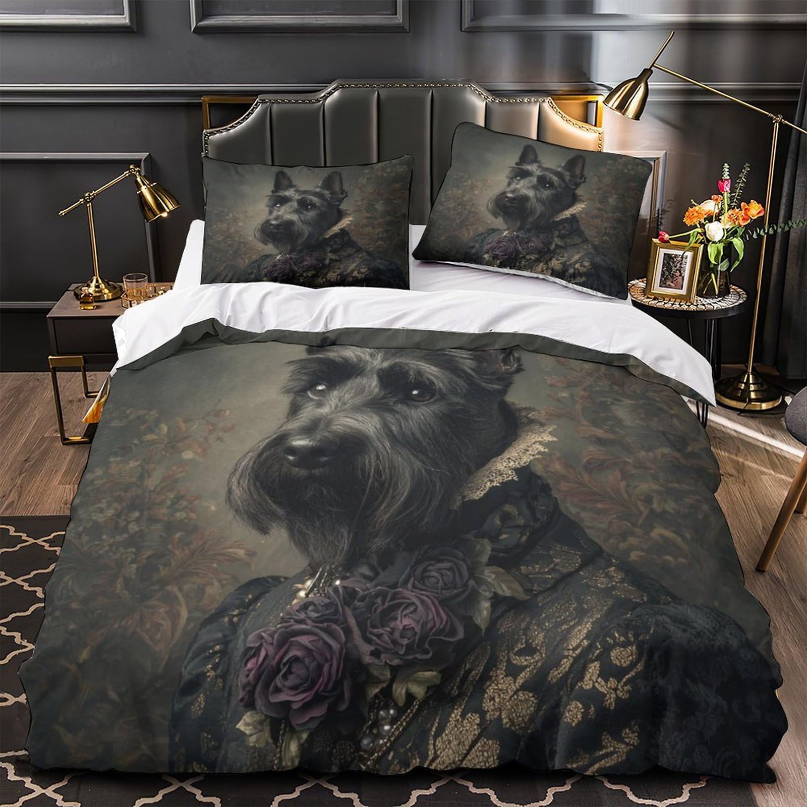 Housse de couette tie-dye hypoallergénique et ultra douce avec fermeture éclair pour parure de lit