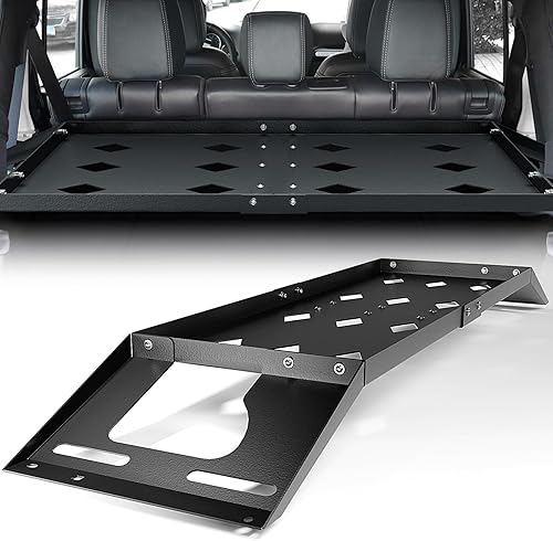 YZONA Cesta de carga trasera compatible con Jeep Wrangler JK y JL Unlimited 2007-2024, 4 puertas, estante de almacenamiento interior para maletero