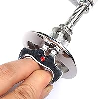 Vista 4 de Thorn Pestillo de leva de barco de acero inoxidable Marine Hatch Pull con placa trasera
