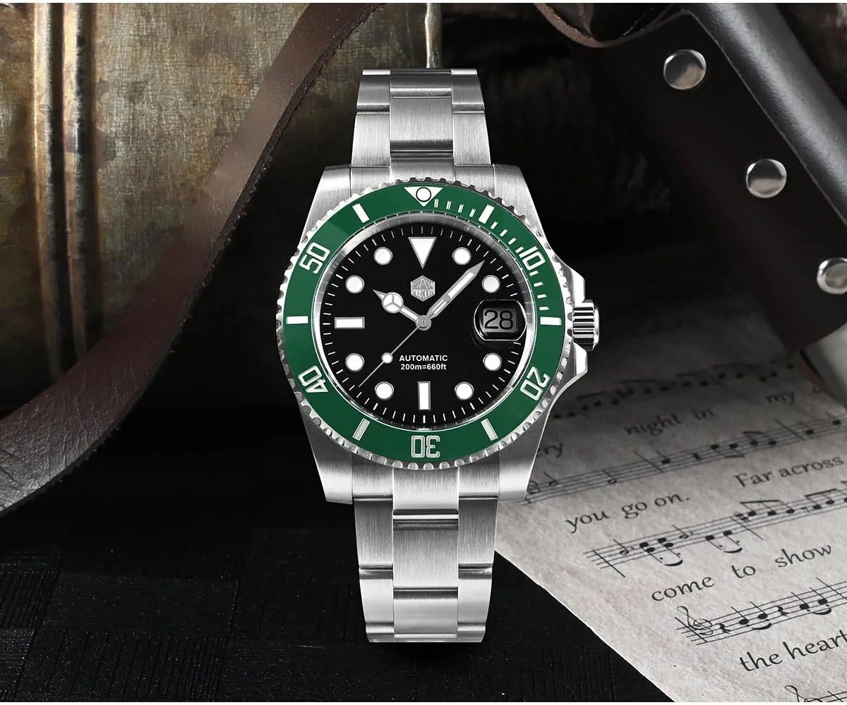 San Martin SN0017G-E - Reloj de pulsera para hombre (40 mm, 20 bares, ST2130, mecánico, automático, de lujo, resistente al agua)