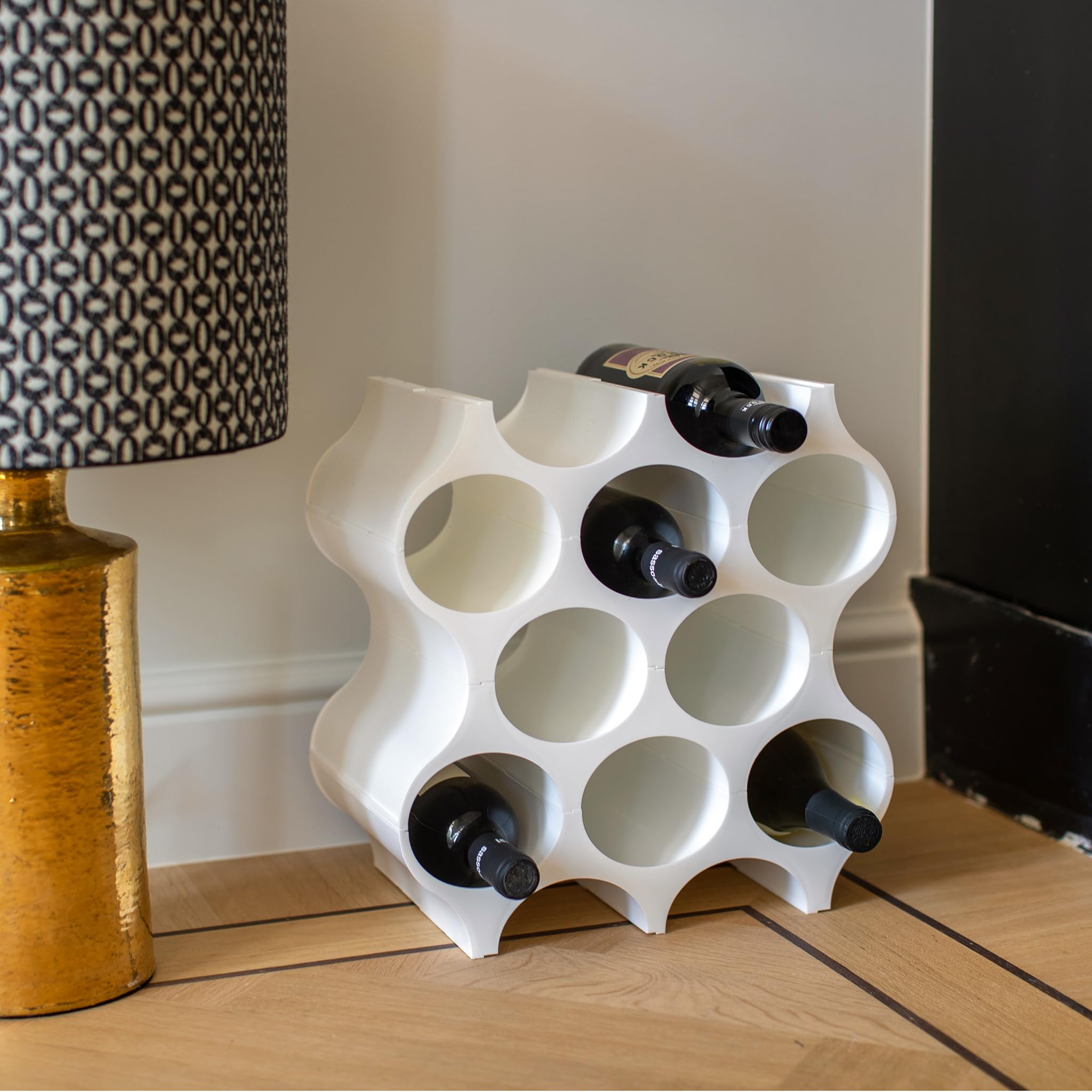 koziol etagère à bouteilles Set-Up, thermoplastique, Blanc, 23 x 35,3 x 36,4 cm