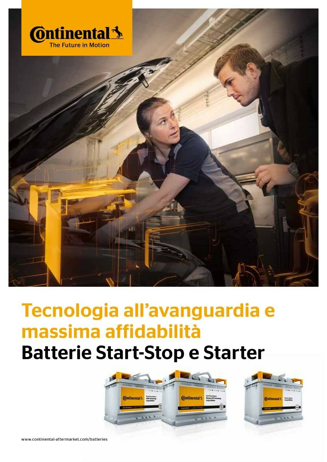 CONTINENTAL Batteria Auto Originale I IMPIANTO AUTOMOBILISTICO 80AH 750A (EN)